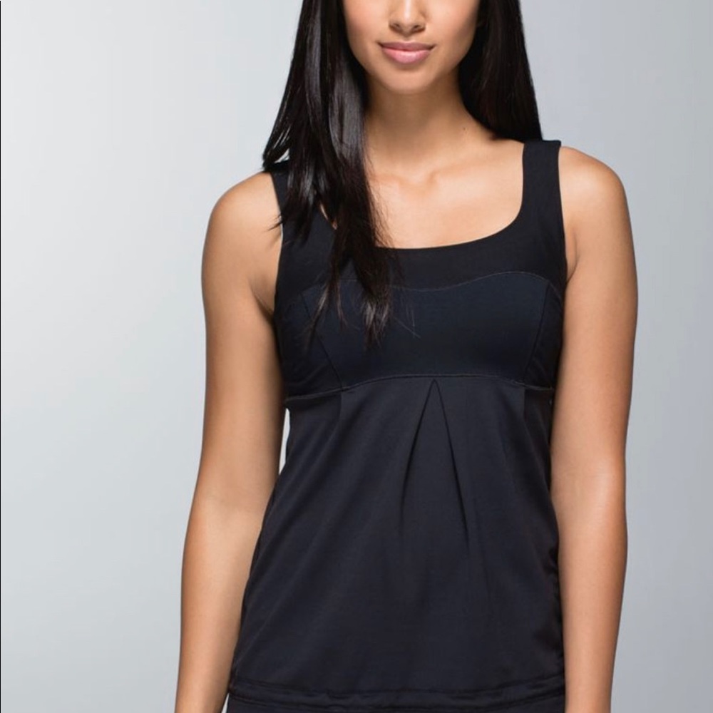 🍋Lululemon Cut Out Tank Top, Black, Size 4